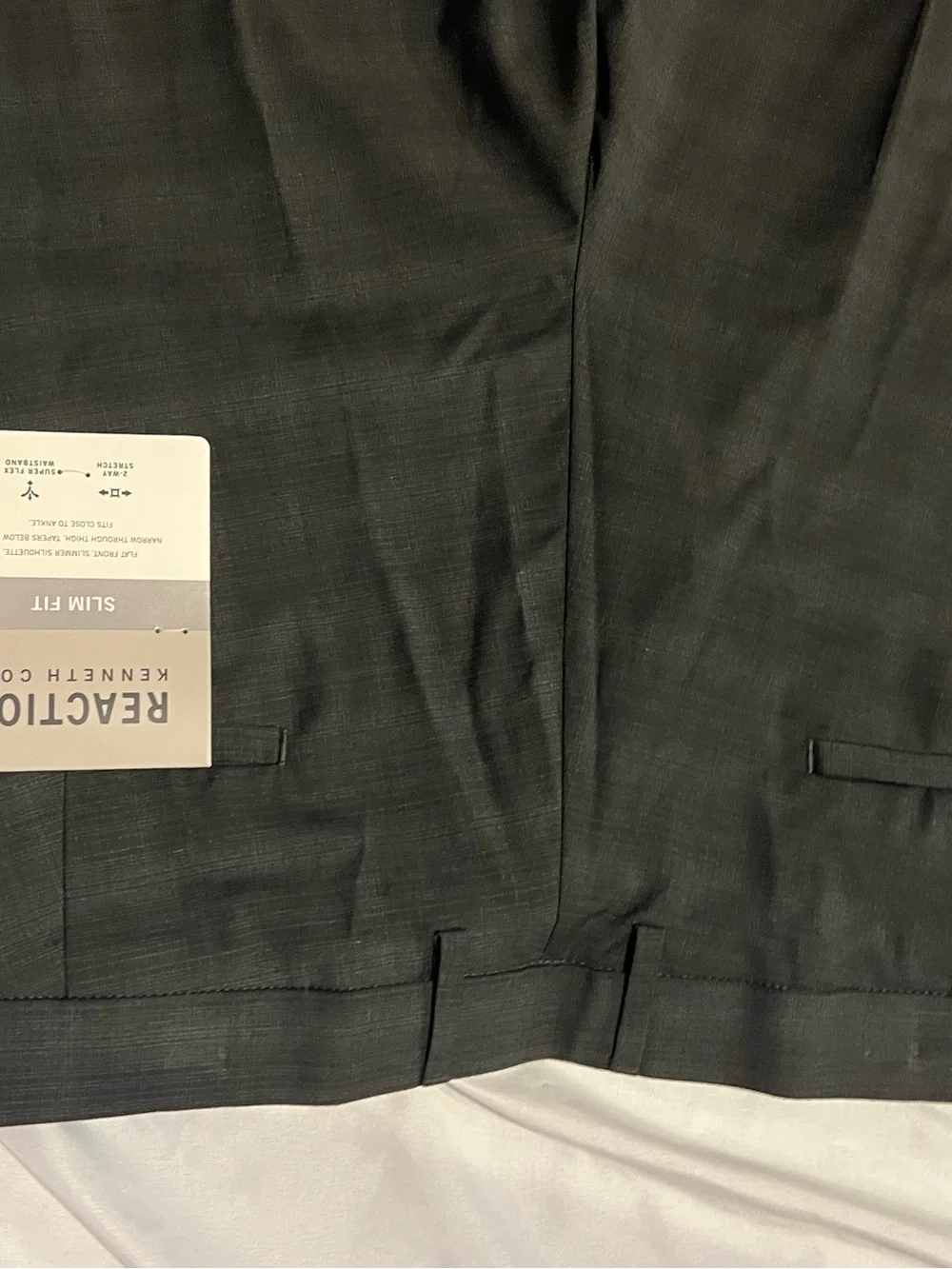 Kenneth Cole Reaction Black Plaid Men's Dress Pants